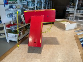 Schaukelverbinder rot 90/90 mm Kantholz ROT 100°/60°